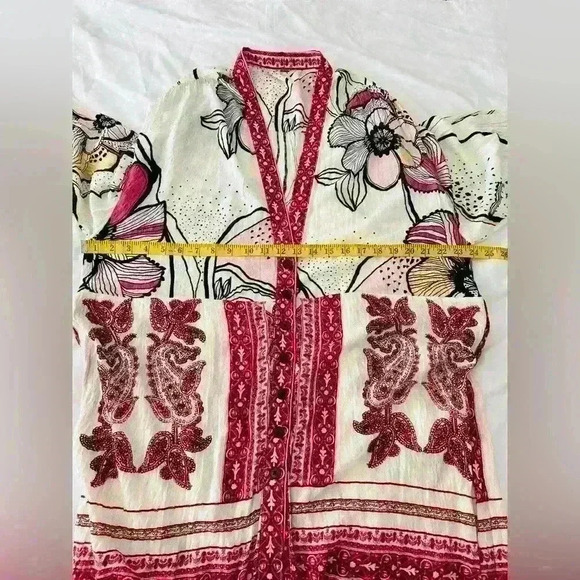 Free People C’est Moi Maxi Kimono Size Large - Picture 8 of 12